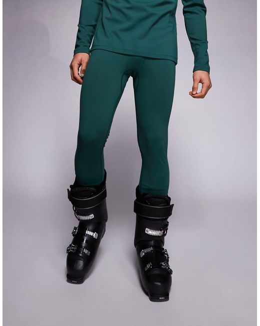 ASOS 4505 Ski & Snow Blue Asos 4505 Ski Thermal Fleece Back Base Layer Legging With Sweat Wicking for men