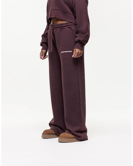 Good For Nothing Purple Core Wide Fit Trackies