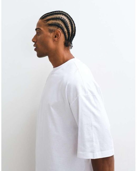 ASOS White Essentials 2 Pack Oversized T-Shirts for men