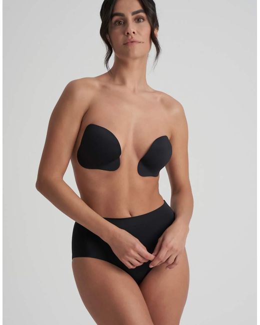 Bye Bra Herbruikbare Zelfklevende Push-Up Cups in het Black