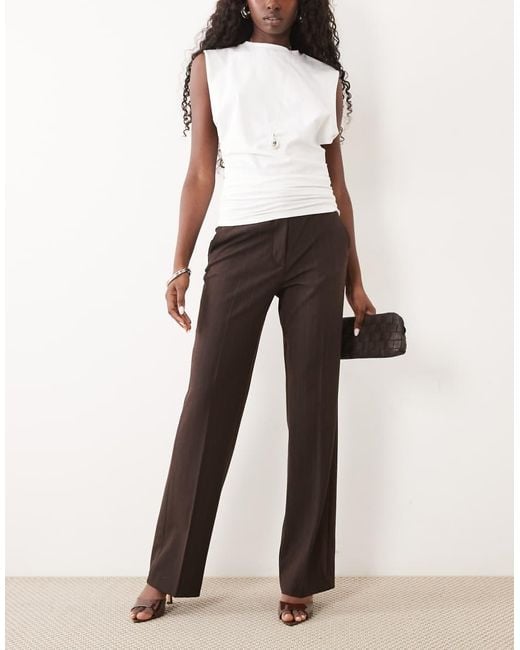 Mango White Tailored Trouser