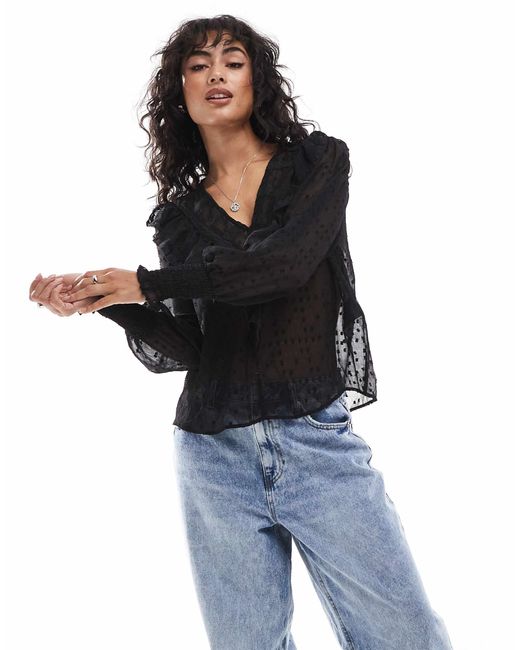 ONLY Black – transparente bluse