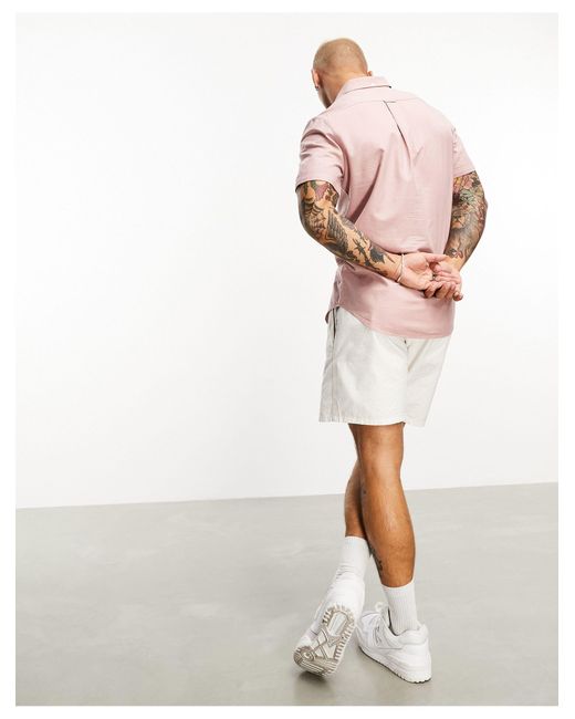 Farah Pink Brewer Long Sleeve Shirt for men