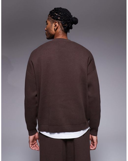 ASOS – oversize-strickpullover in Gray für Herren