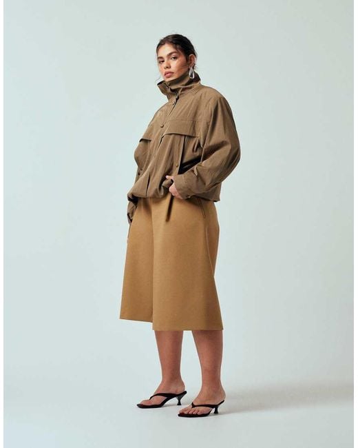ASOS Black Asos Design Curve Longline Tailored Cullottes