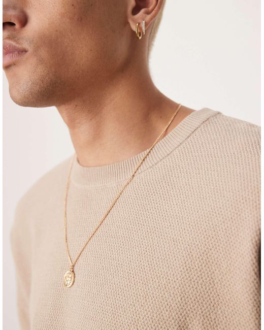 T-shirt oversize en maille piquée texturée - taupe ASOS pour homme en coloris Natural