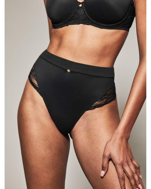KBX Black Knickerbox Charlotte High Waisted Thong