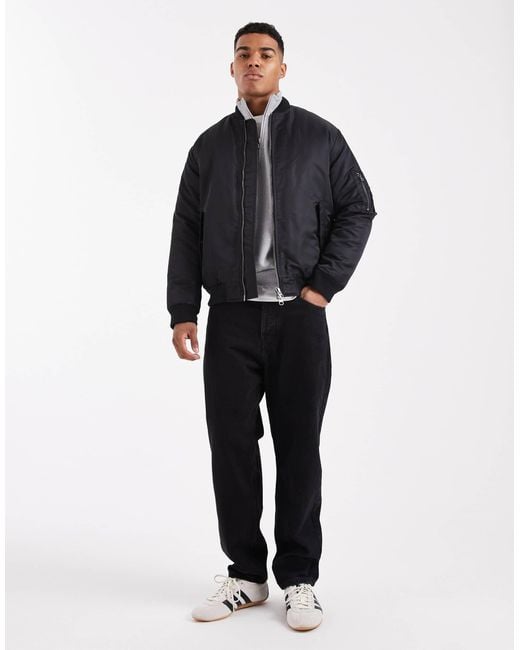 ASOS Blue Ma1 Bomber Jacket for men
