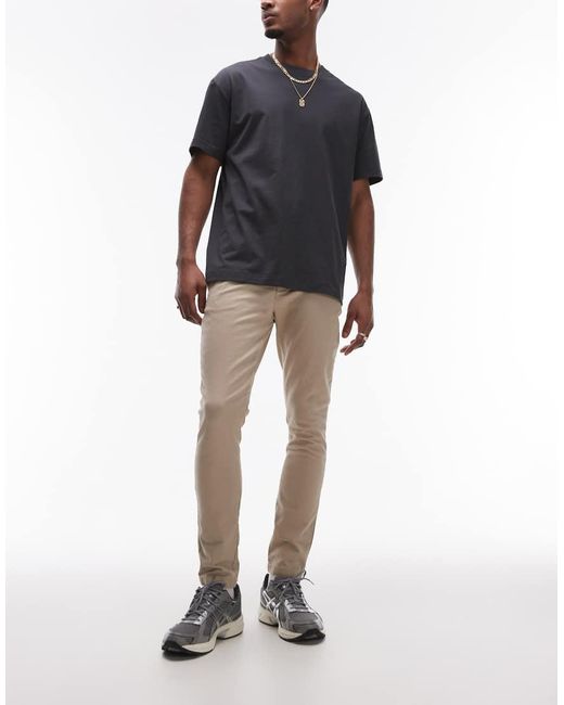 Chinos De Corte Pitillo De -Neutro Topman de hombre de color Multicolor