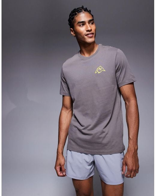 Nike Gray "giddy Up" Back Print T-shirt for men