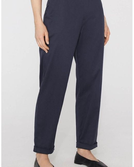 Tezenis Blue Gabardine Cigarette Trousers