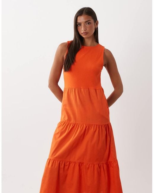 Regatta Orange Tarise Tiered Midi Dress