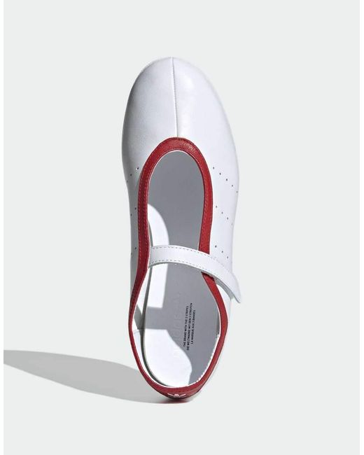 Adidas Originals White Stan Smith Lo Ballet Flats