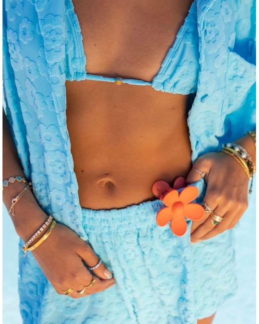 X Misha Grimes di South Beach in Blue