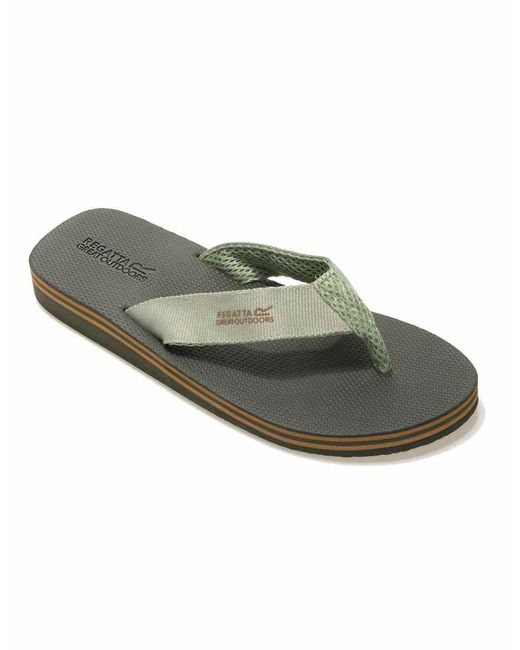 Regatta Green Breathable Lightweight Rico Flip Flops for men