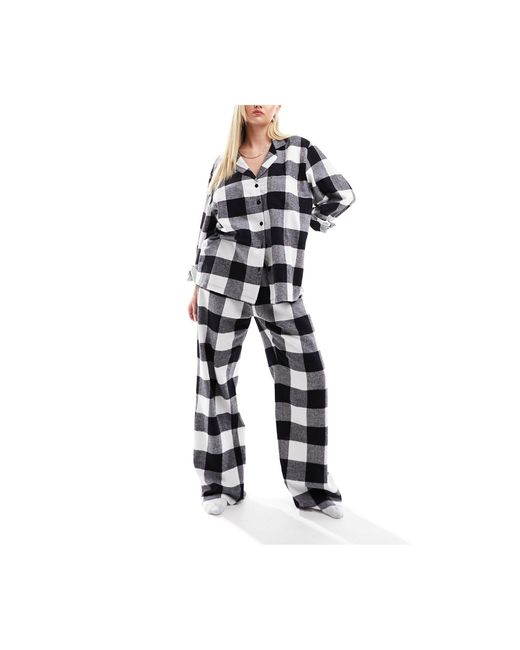 ASOS Black Oversized Woven Pyjama Set