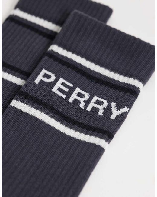 Fred Perry Blue Stripe Logo Tennis Socks for men