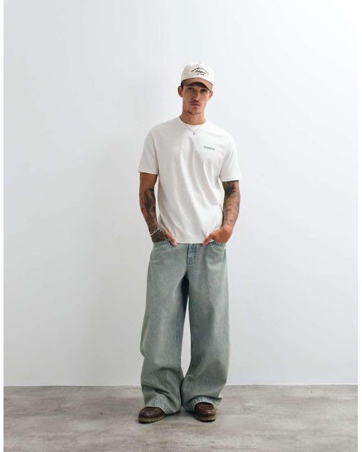 Napapijri Gray Yose Backprint T-shirt for men
