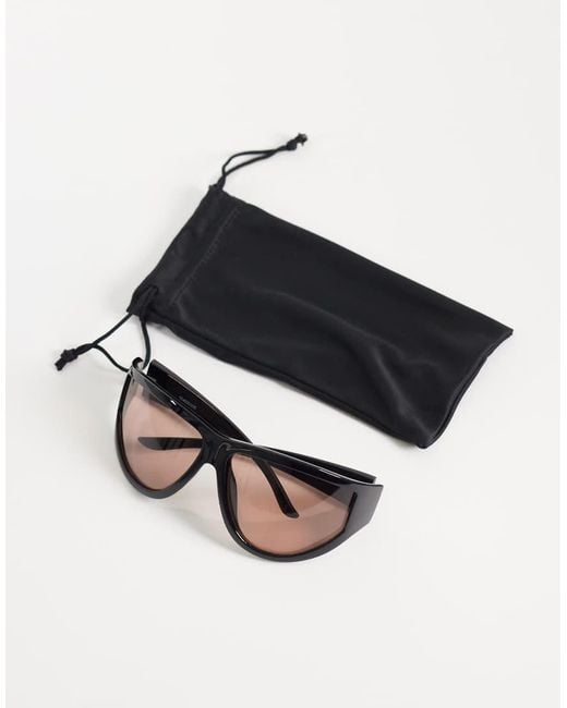 ASOS Natural Oversized Fashion Glasses With Lenses