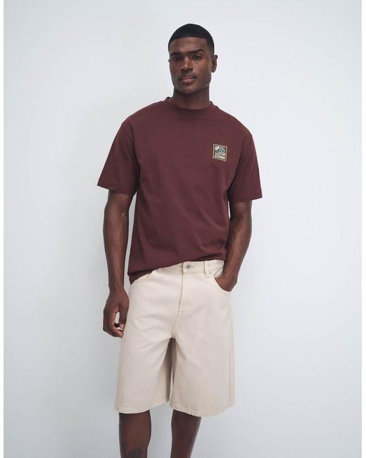 ASOS Losse Denim Jort in het Red voor heren