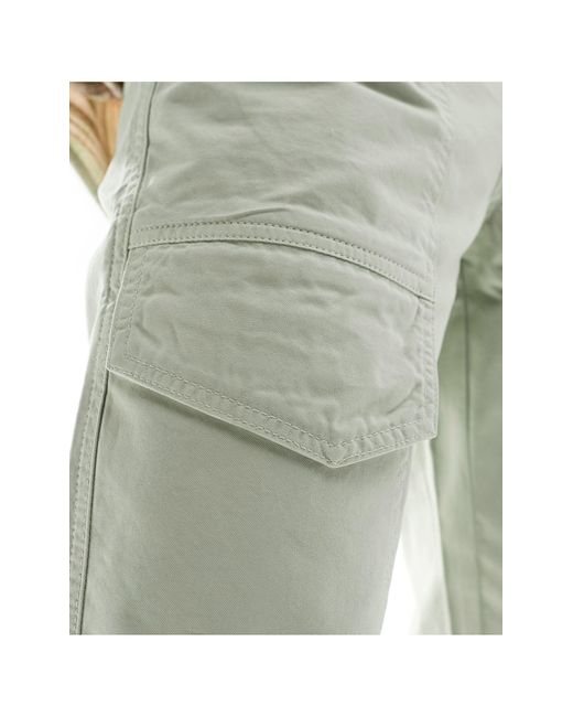 Another Influence White Front Pocket Cargo Trousers for men