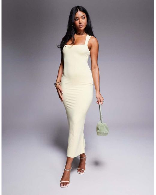 Oh Polly Gray Ainslee Jersey Midaxi Dress