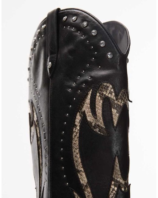 Bronx Natural Next-low-kole Buckle Western Knee Boots