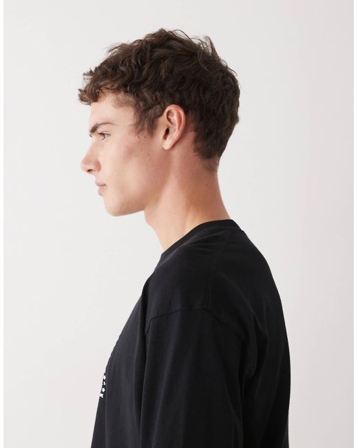 Aape by a bathing ape - t-shirt à manches longues coupe carrée avec imprimé sur la poitrine et au dos Aape By A Bathing Ape pour homme en coloris Black