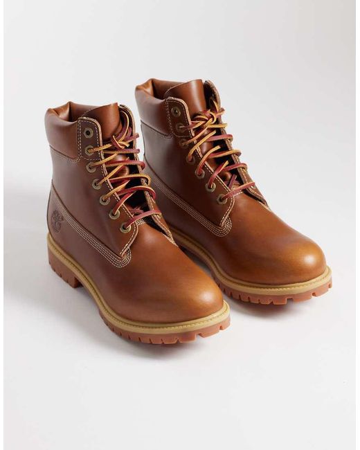 Timberland Brown 6inch Lace Up Boot for men