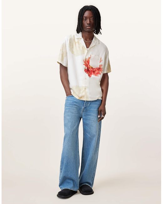 Fleur - chemise à manches courtes AllSaints pour homme en coloris White