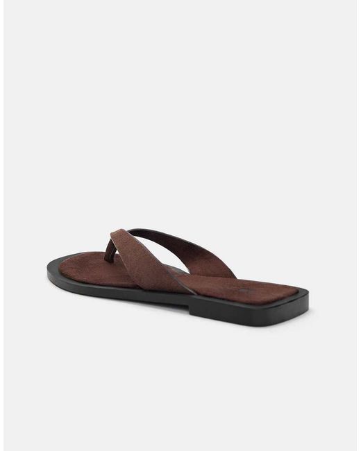 Pull&Bear Brown Flat Sandals