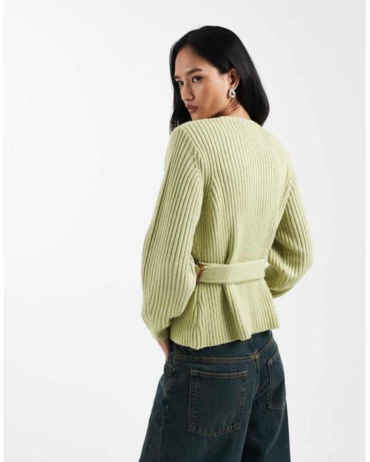 ASOS Green Wrap Cardigan