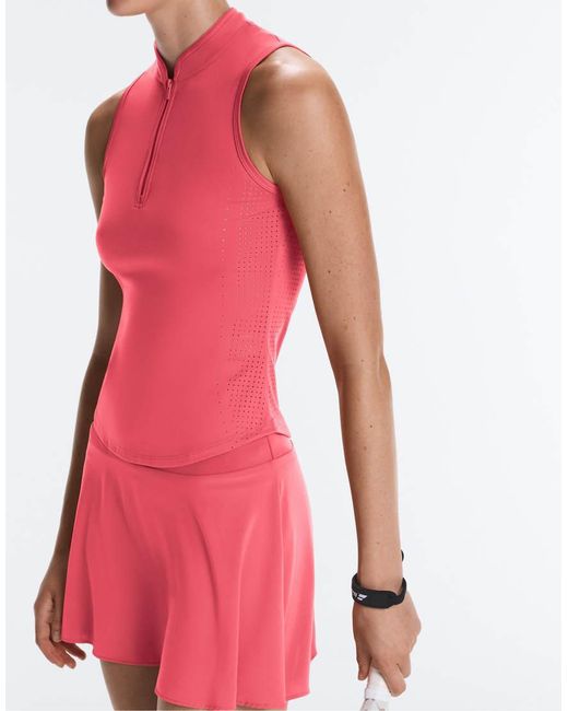 Oysho Pink Sleeveless Half-zip T-shirt