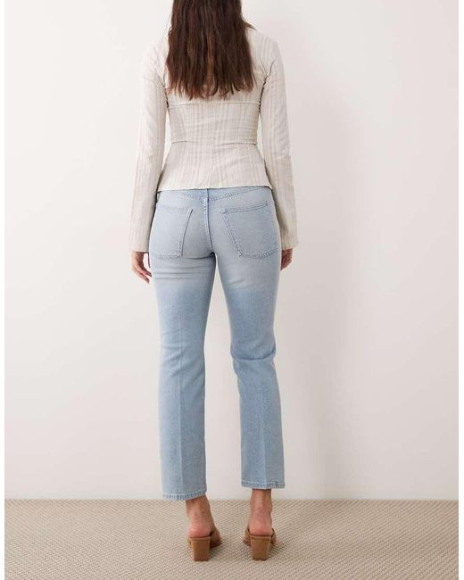 GOOD AMERICAN Blue Good Icon Straight Ankle Leg Jeans