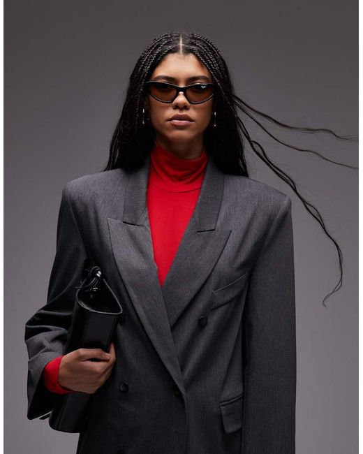 ASOS Black Longline Duster Blazer
