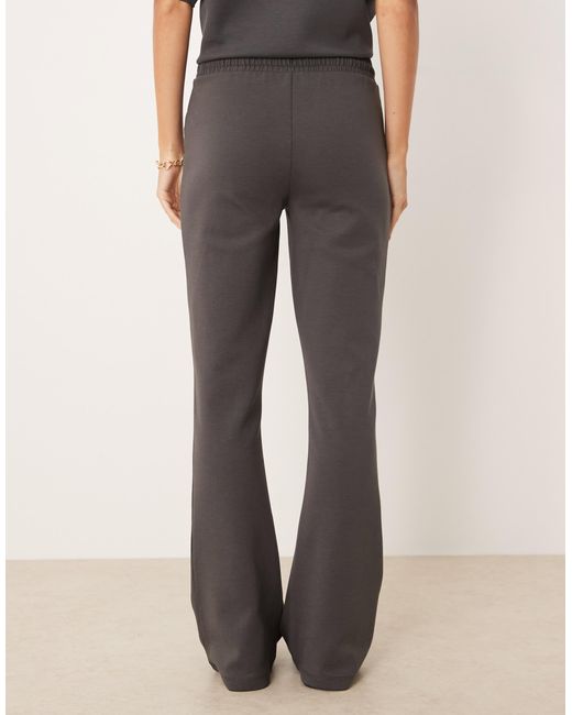 ASOS Gray Interlock Flared Sweatpants