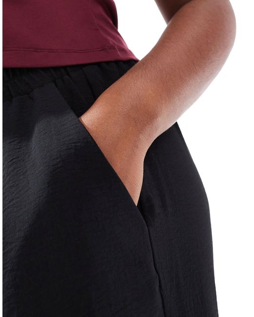 Pieces Plus Red Pieces Curve Pants With Elasticated Waist