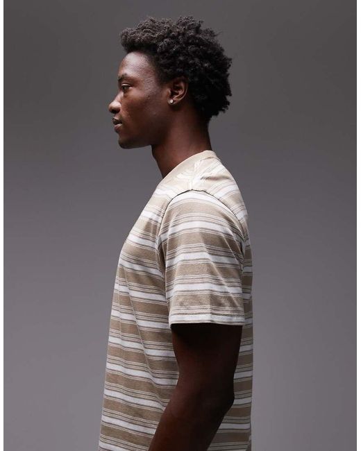 Dickies Gray Stevensville Stripe T-shirt for men