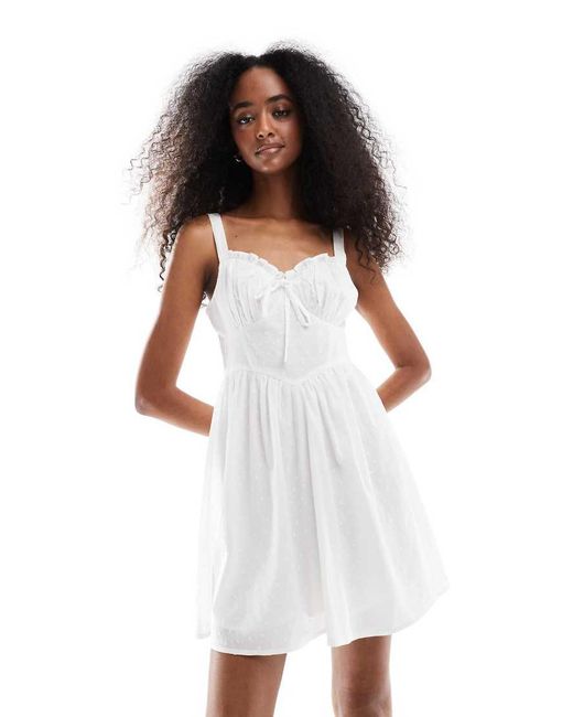 Wednesday's Girl White Broderie Mini Dress
