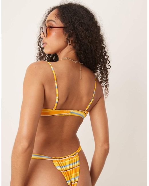 Mango Orange Structured Bikini Top