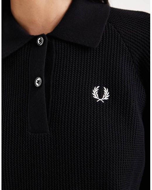 Fred Perry Black Textured Knit Shirt