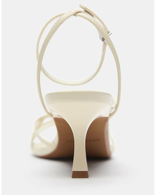 Pull&Bear White Strappy Heeled Sandals