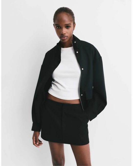Pull&Bear Black – skort aus webstoff