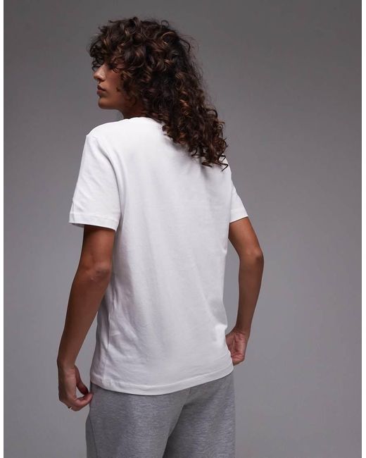 SELECTED White Femme V Neck T-shirt With Short Sleeves