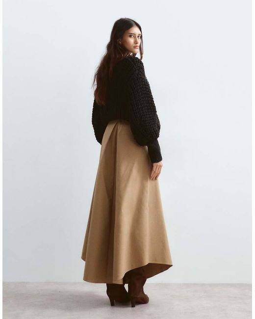 ARRANGE Brown Panelled Midi Skirt