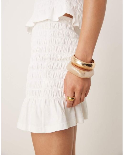 ASOS Minirok Met Ruches Op De Zoom in het Natural