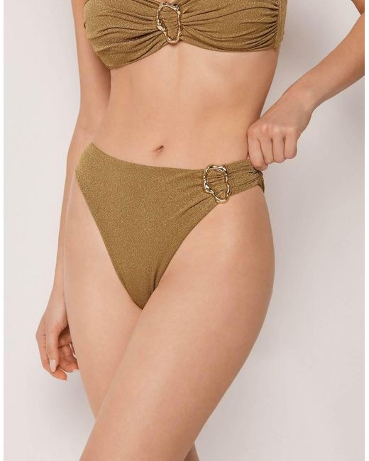 Calzedonia Natural High-Waist Brazilian Sophisticated Shine