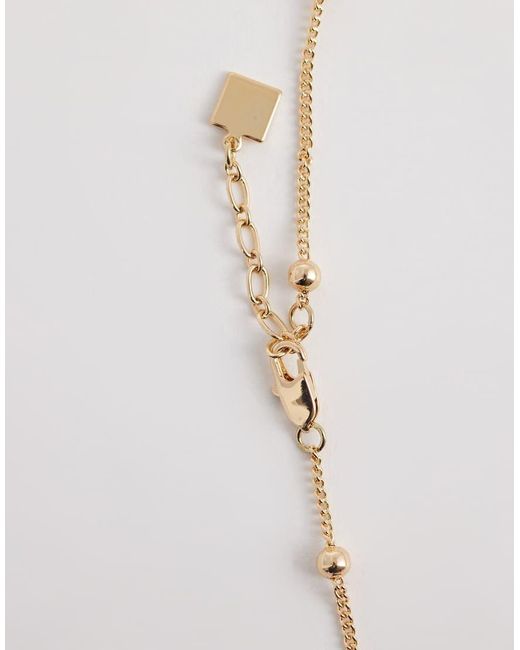 ASOS Natural Anklet With Dot Chain Design