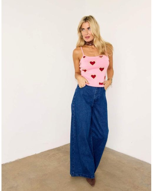 Never Fully Dressed Pink Knitted Cami Top Co-ord