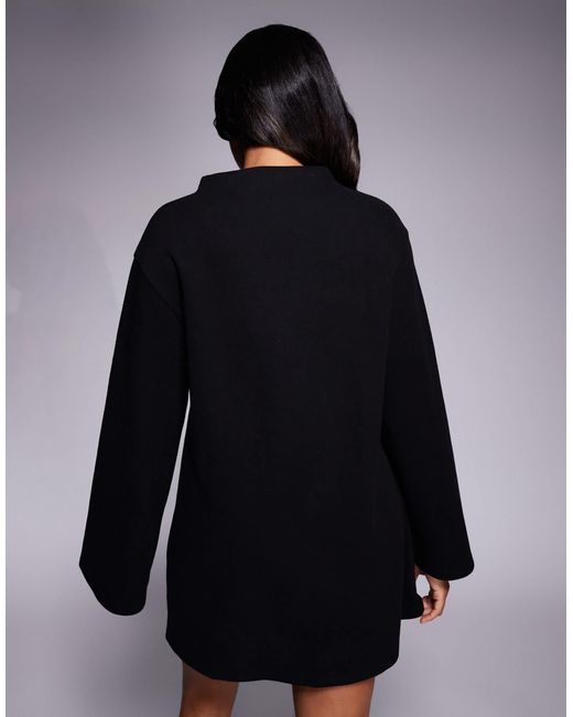 ASOS Black Supersoft Wide Sleeve Mini Dress